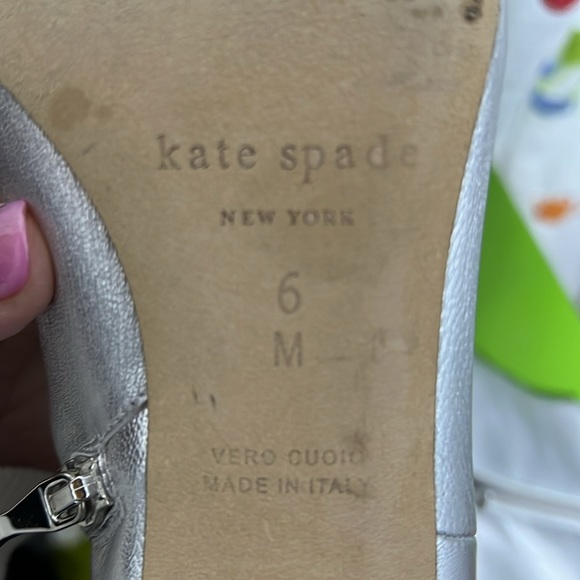 Kate Spade sliver leather boots size 6 - Picture 5 of 5
